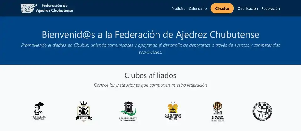 Proyecto de la Federación de ajedrez Chubutense